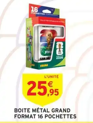 Intermarché BOITE MÉTAL GRAND FORMAT 16 POCHETTES offre