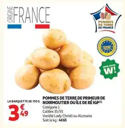 Auchan Pommes de terre de primeur de Noirmoutier ou Île de Ré IGP offre
