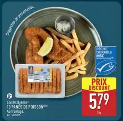 ALDI GOLDEN SEAFOOD 10 PANÉS DE POISSON offre