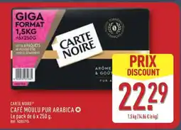 ALDI CARTE NOIRE CAFÉ MOULU PUR ARABICA offre