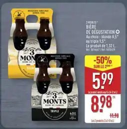 ALDI 3 MONTS Bière de dégustation offre