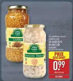 ALDI LES JARDINS DE LAYLAH Lentilles ou Haricots Blancs offre