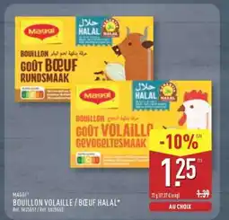 ALDI MAGGI BOUILLON VOLAILLE / BŒUF HALAL offre