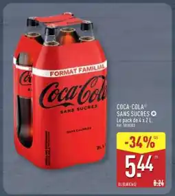ALDI COCA-COLA SANS SUCRES offre