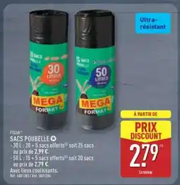 ALDI FOLIA SACS POUBELLE offre
