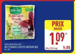 ALDI BETTERAVES CUITES VAPEUR BIO offre