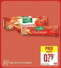 ALDI DELICATO SAUCE TUBE AUX PETITS LÉGUMES offre