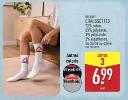 ALDI REEBOK CHAUSSETTES offre