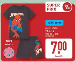 ALDI MARVEL DISNEY PYJAMA offre