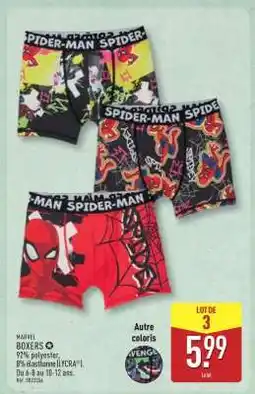 ALDI MARVEL BOXERS offre
