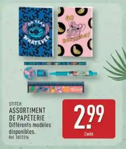 ALDI STITCH ASSORTIMENT DE PAPÉTERIE offre