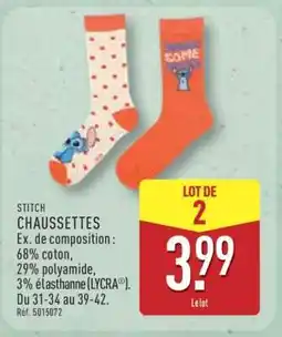 ALDI STITCH CHAUSSETTES offre