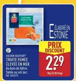 ALDI GOLDEN SEAFOOD TRUITE FUMÉE ÉLEVÉE EN MER offre