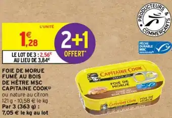 Intermarché Foie de morue fumé au bois offre