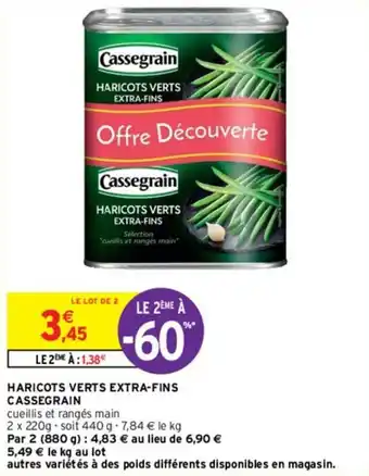 Intermarché Haricots verts extra-fins offre
