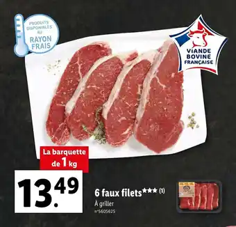 Lidl 6 Faux filets offre