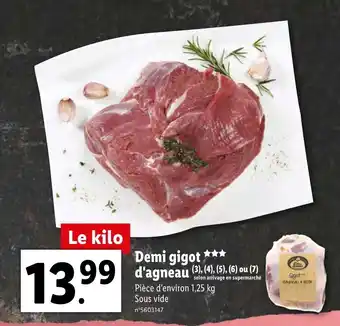 Demi gigot d'agneau