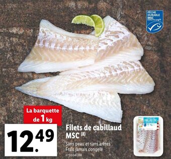 Lidl Filets de cabillaud MSC offre