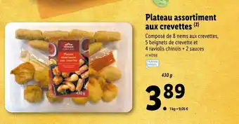 Lidl Plateau assortiment aux crevettes offre