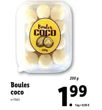 Lidl Boules coco offre