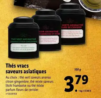 Lidl Thés vracs saveurs asiatiques offre
