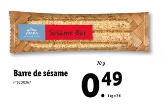 Lidl Barre de sésame offre