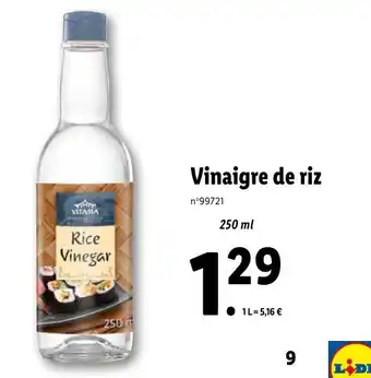 Lidl Vinaigre de riz offre
