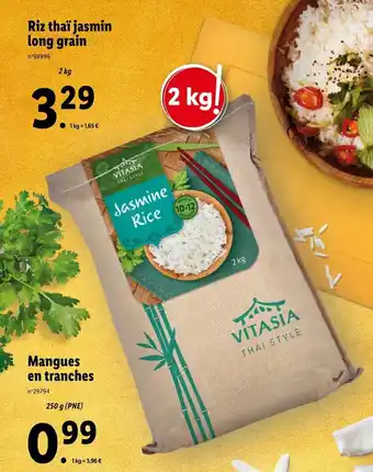 Lidl Riz thaï jasmin long grain offre