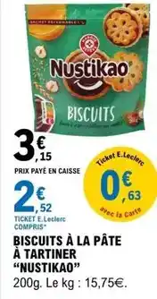 E.Leclerc E.leclerc - biscuits à la pâte à tartiner offre