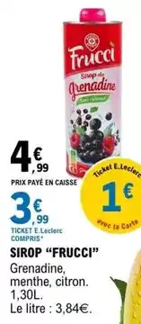 E.Leclerc E.leclerc - sirop offre