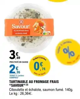 E.Leclerc E.leclerc - tartinable au fromage frais offre