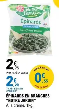 E.Leclerc Épinards en branches offre