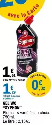 E.Leclerc E.leclerc - gel wc offre
