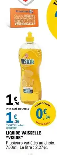 E.Leclerc E.leclerc - liquide vaisselle offre