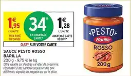 Intermarché Hyper Barilla - sauce pesto rosso offre
