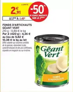 Intermarché Hyper Signal - fonds d'artichauts géant vert offre
