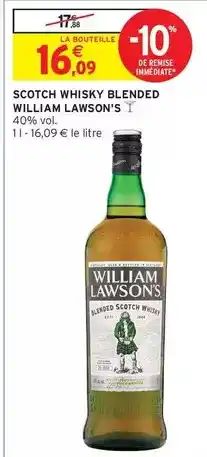 Intermarché Hyper William lawson's - scotch whisky blended offre