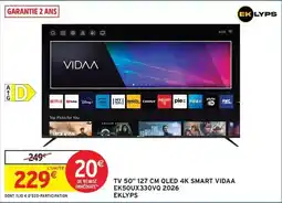 Intermarché Hyper Prime - tv 50 127 cm oled 4k smart vidaa ek50ux330vq 2026 offre