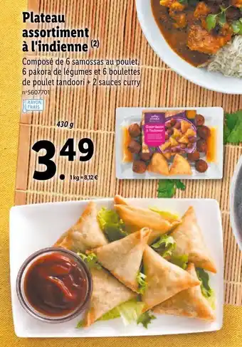 Lidl Plateau assortiment à l'indienne offre