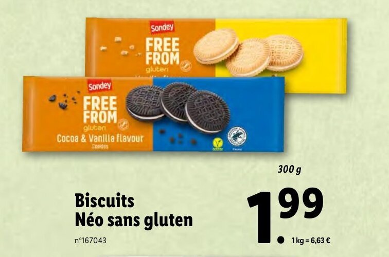 Promo Biscuits néo sans gluten chez Lidl
