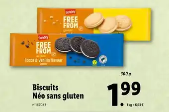 Lidl Biscuits néo sans gluten offre