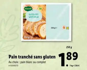 Lidl Pain tranché sans gluten offre