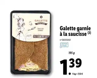 Lidl Galette garnie à la saucisse offre