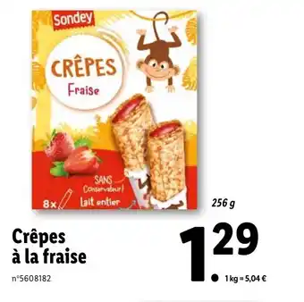 Lidl Crêpes à la fraise offre
