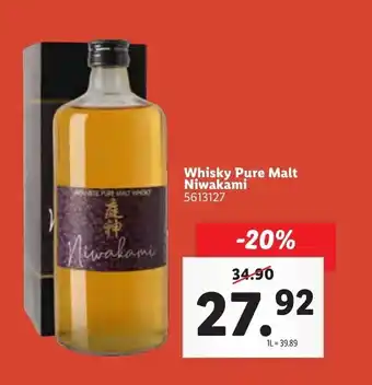 Lidl Whisky pure malt niwakami offre