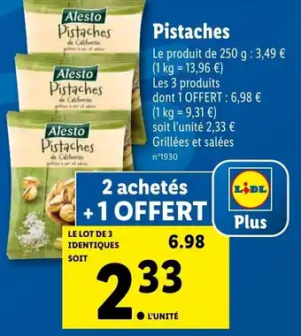 Lidl Pistaches offre