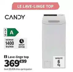 Conforama Candy - lave-linge top offre