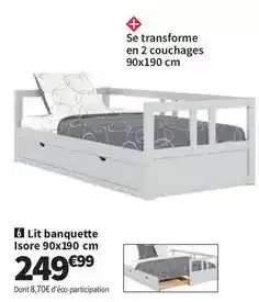 Conforama Lit banquette sore offre