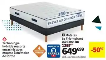 Conforama Matelas le triomphant 160x200 cm offre