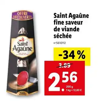 Lidl Saint agaûne fine saveur de viande séchée offre